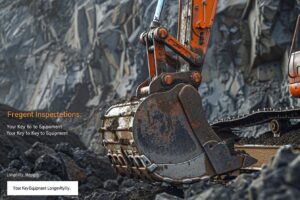 Excavator bucket in a quarry, highlighting the importance of equipment maintenance.